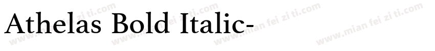 Athelas Bold Italic字体转换